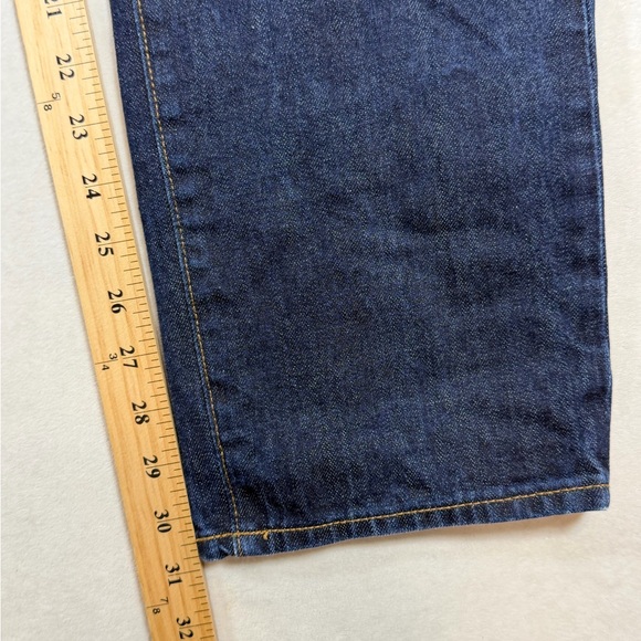 J. Crew 770 33W 32L Dark Wash Denim Blue Straight Jeans - Picture 9 of 10